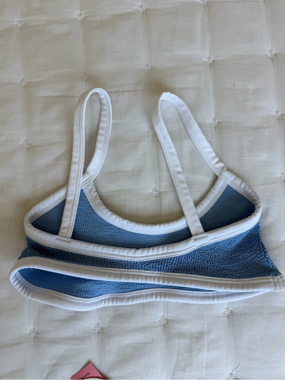 Hunza G NWT Tyler Blue Cornflower two-tone Original Crinkle™ bikini